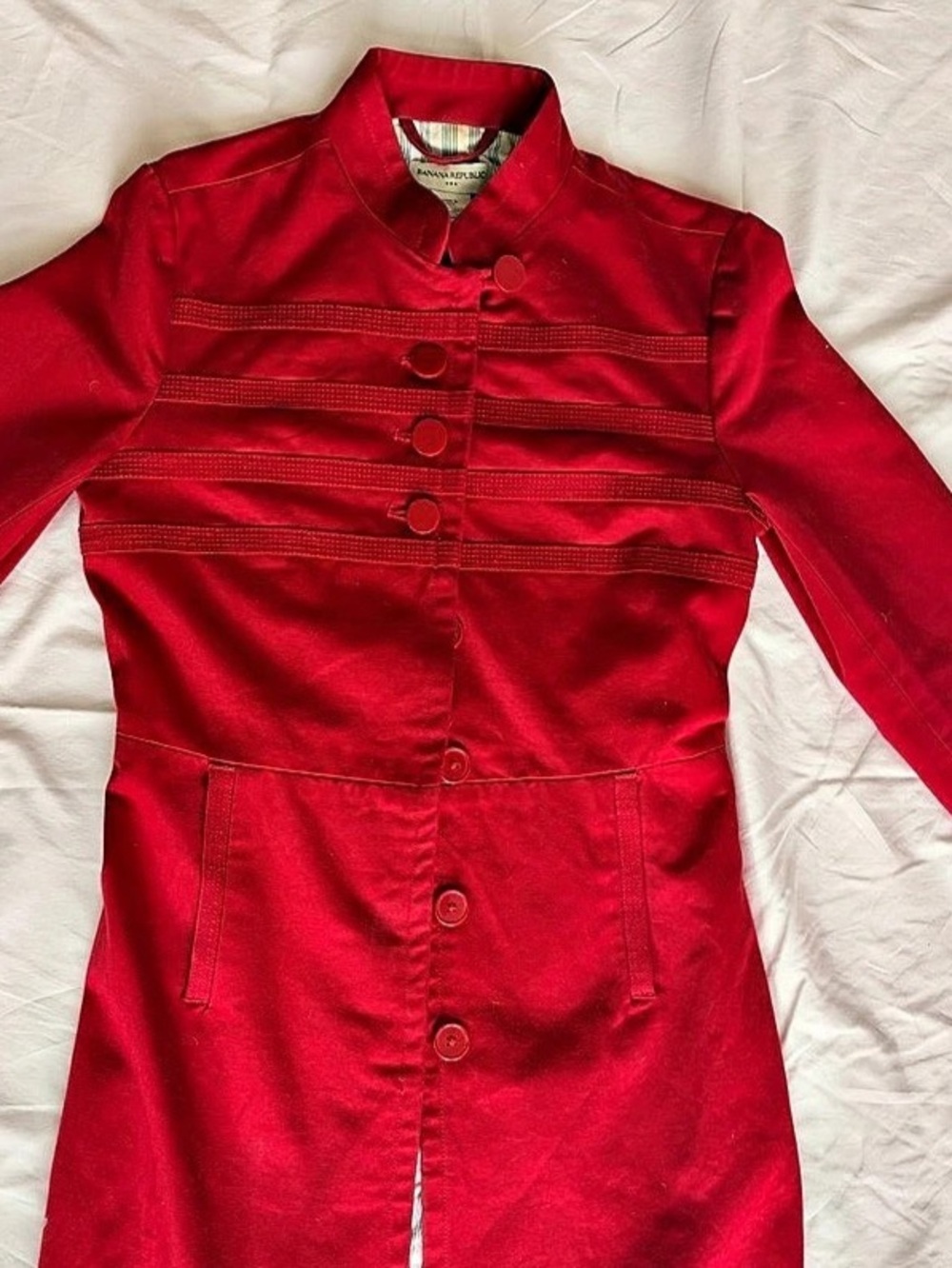 Banana Republic Red statement coat size XS